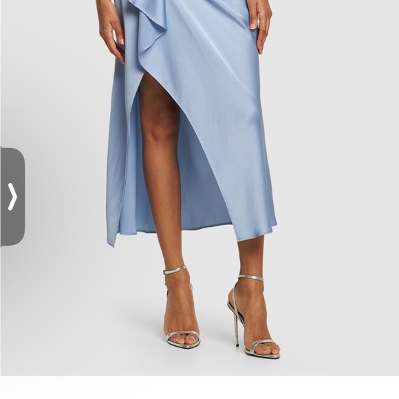 TOM FORD Silver Leather Padlock Sandals 105 size 40 - Picture 2 of 4